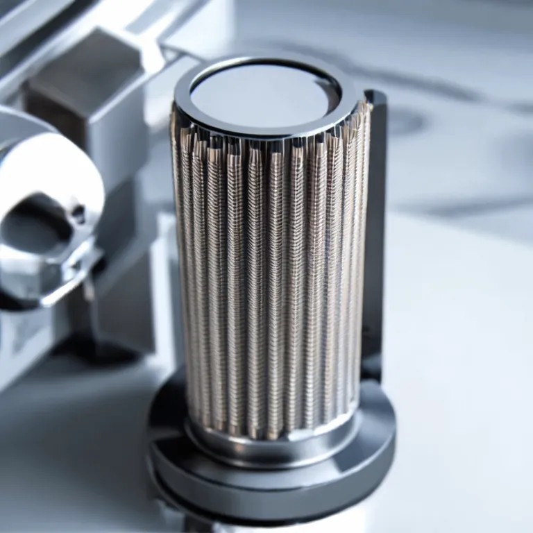 What is a sintered mesh filter element, and how does it work