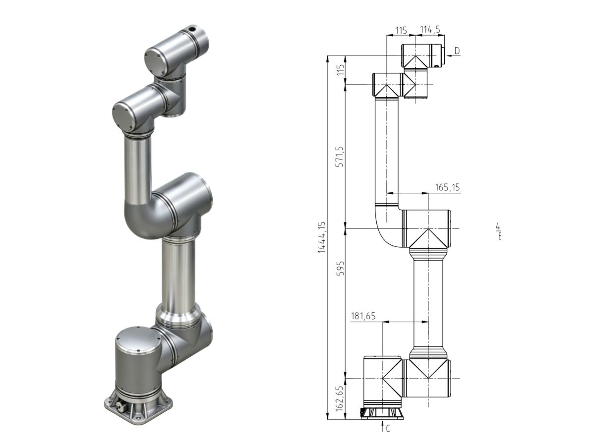 Robot collaboratif (cobot) CR-12E-C00 à 6 axes