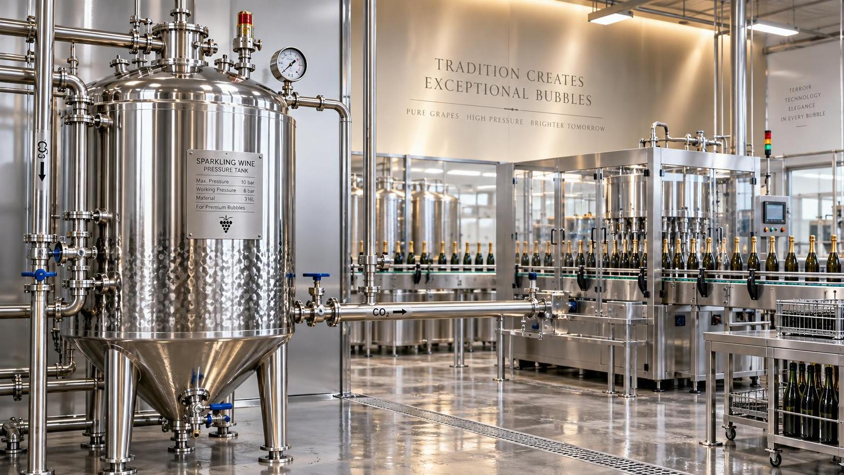 Quale classe di pressione dovrebbe avere un serbatoio per vino spumante