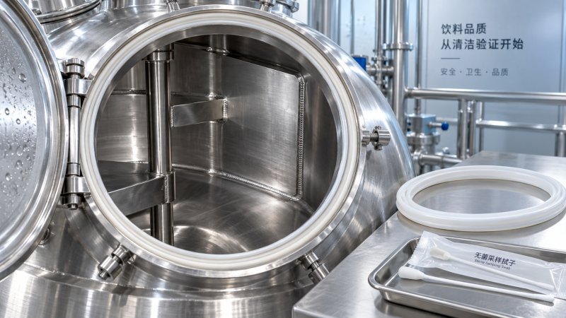 Mixing Tank CIP Validation: Finding Residue Around Baffles and Seals CIP-Validierung von Mischtanks: Rückstände an Leitblechen und Dichtungen finden