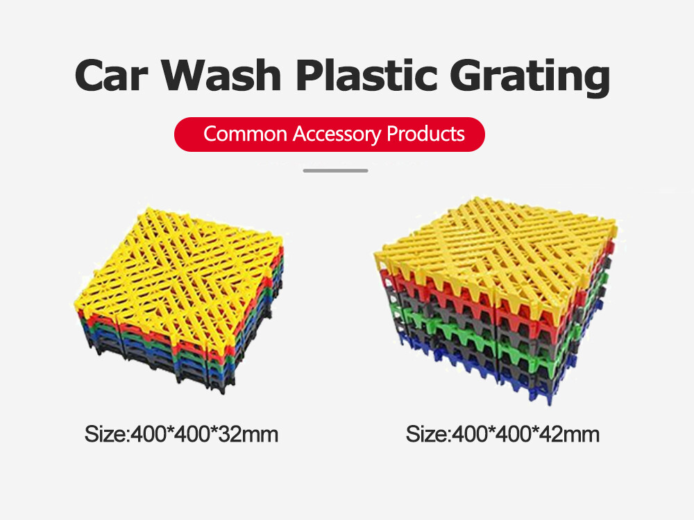 Tapis de sol en PVC emboîtables pour lavage de voiture, antidérapants et drainants