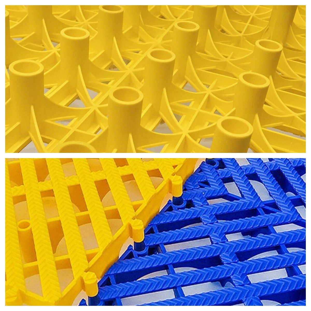 Dalles de sol en PVC emboîtables pour station de lavage, antidérapantes et drainantes