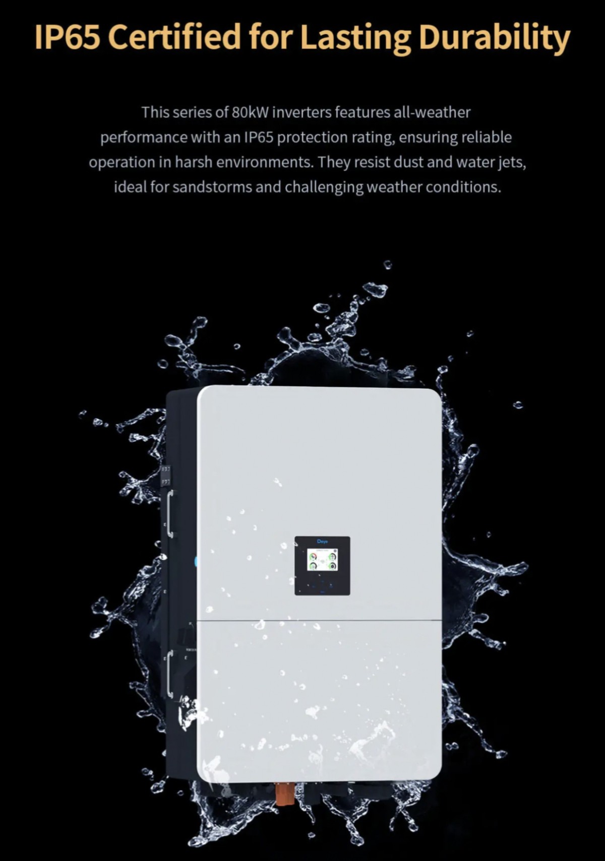 60KW 80KW Deye Solar Hybrid Inverter