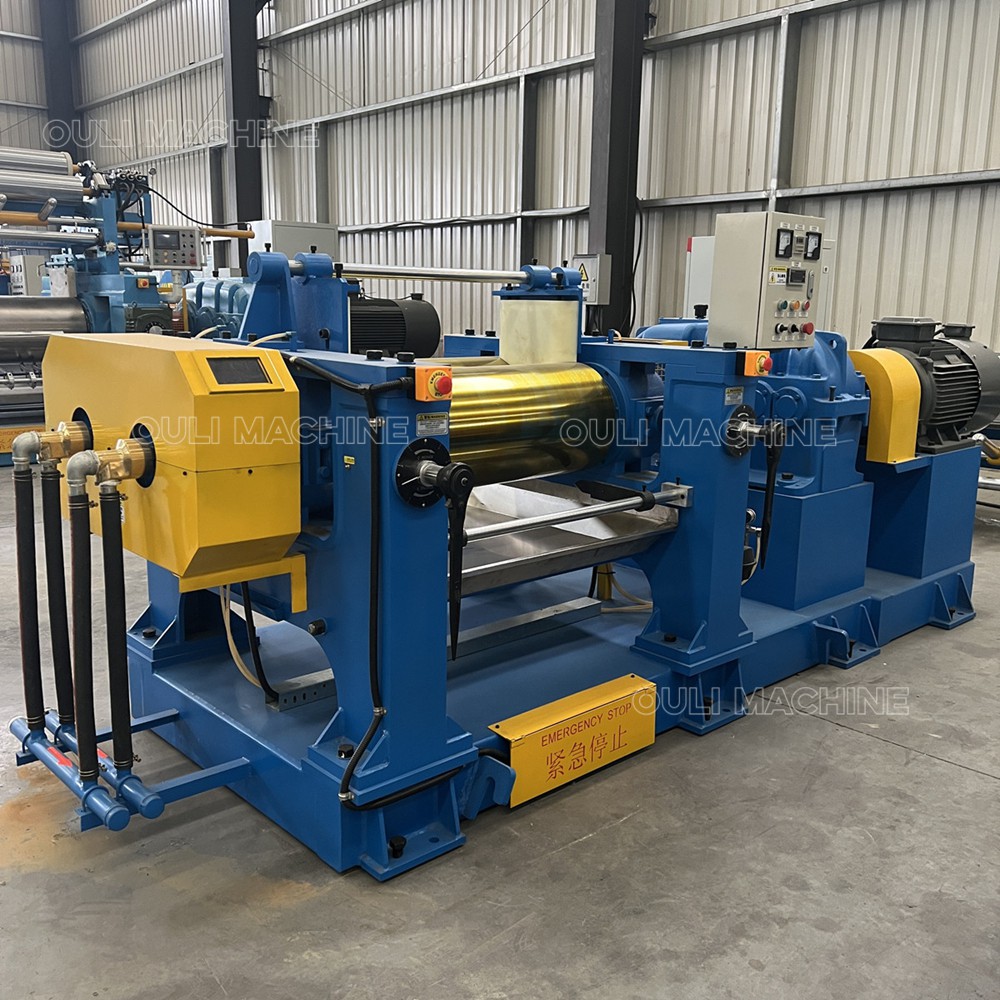 Ajuste manual do rolo de abertura do moinho de mistura de borracha