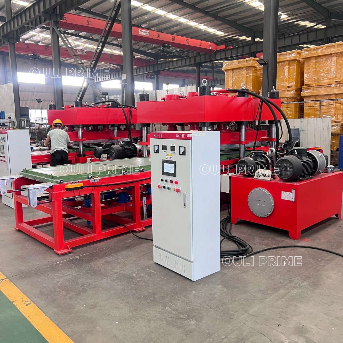 250Ton XLB-D 1100×2200 máquina para hacer baldosas de goma para gimnasios / máquina para baldosas de goma