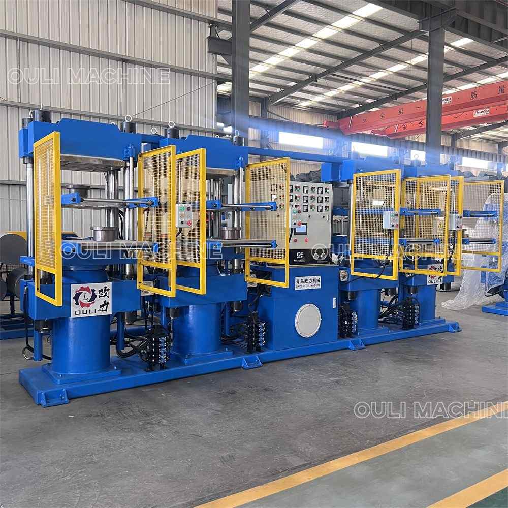 Máquina de prensa de vulcanização de estrutura de coluna