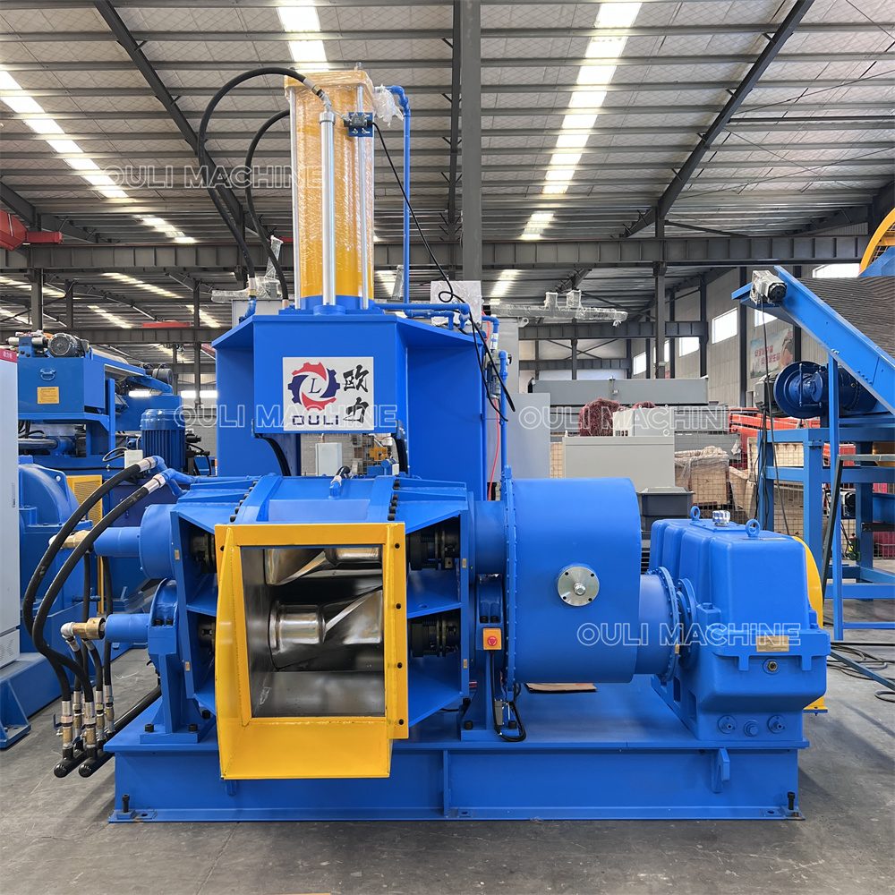Máquina amasadora de caucho con pistón neumático