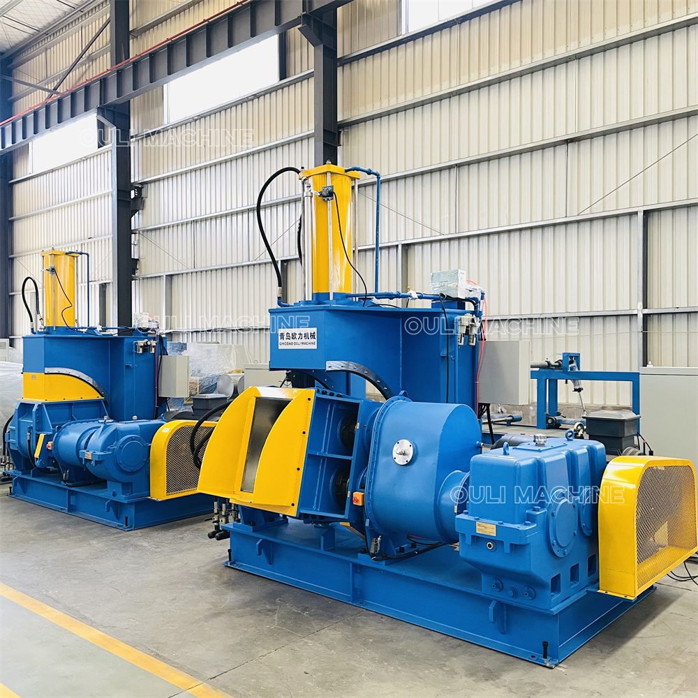 Máquina amasadora de caucho con pistón neumático