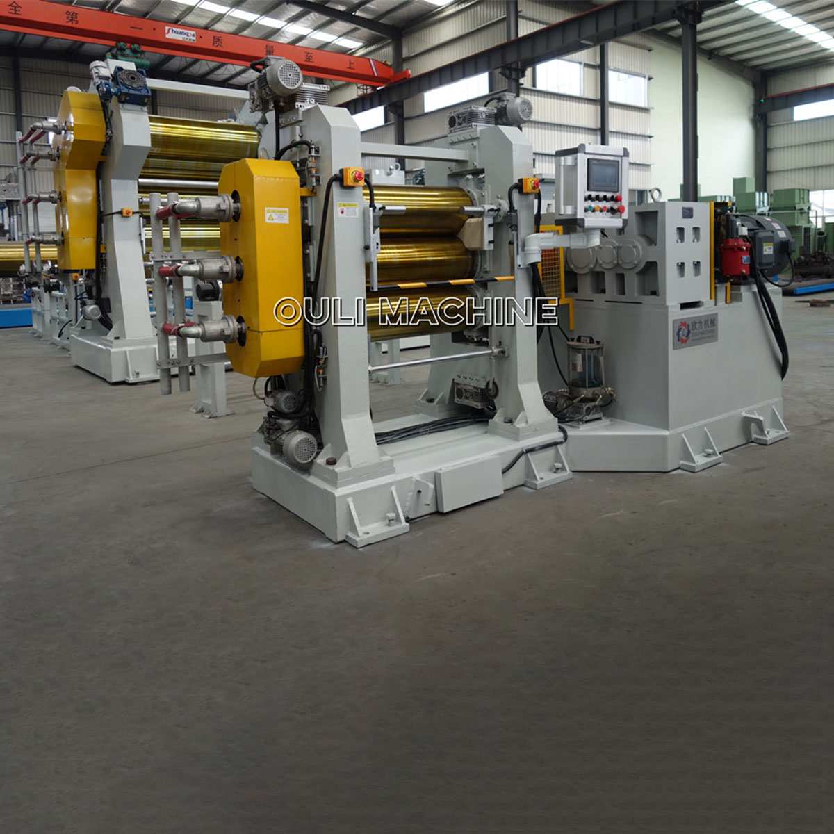 Tres rodillos de caucho