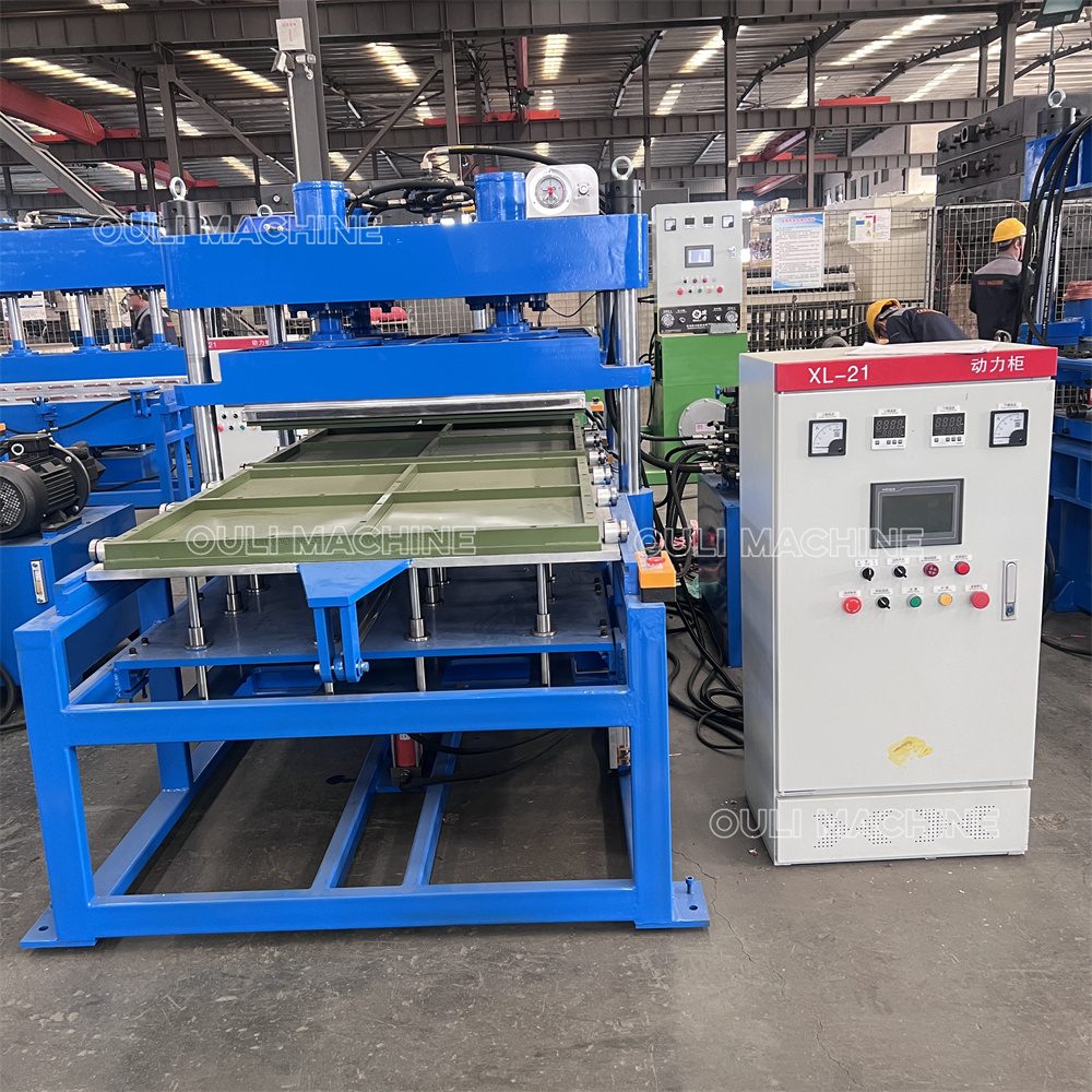 Prensa automática de baldosas de caucho tipo expulsor