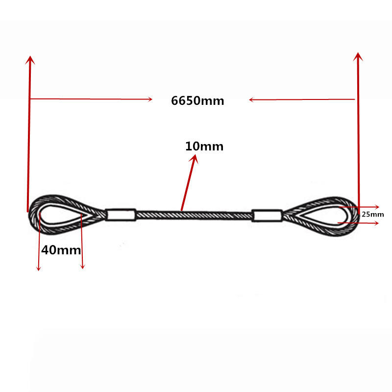 X Wire Loop Rigging Steel Wire Rope Sling with Thimble for Lifting