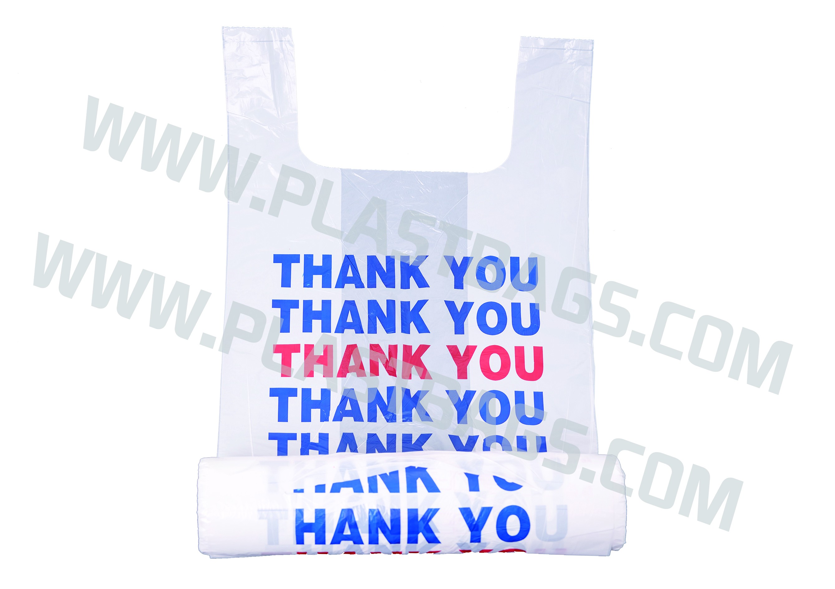 Printed T-shirt bags on roll