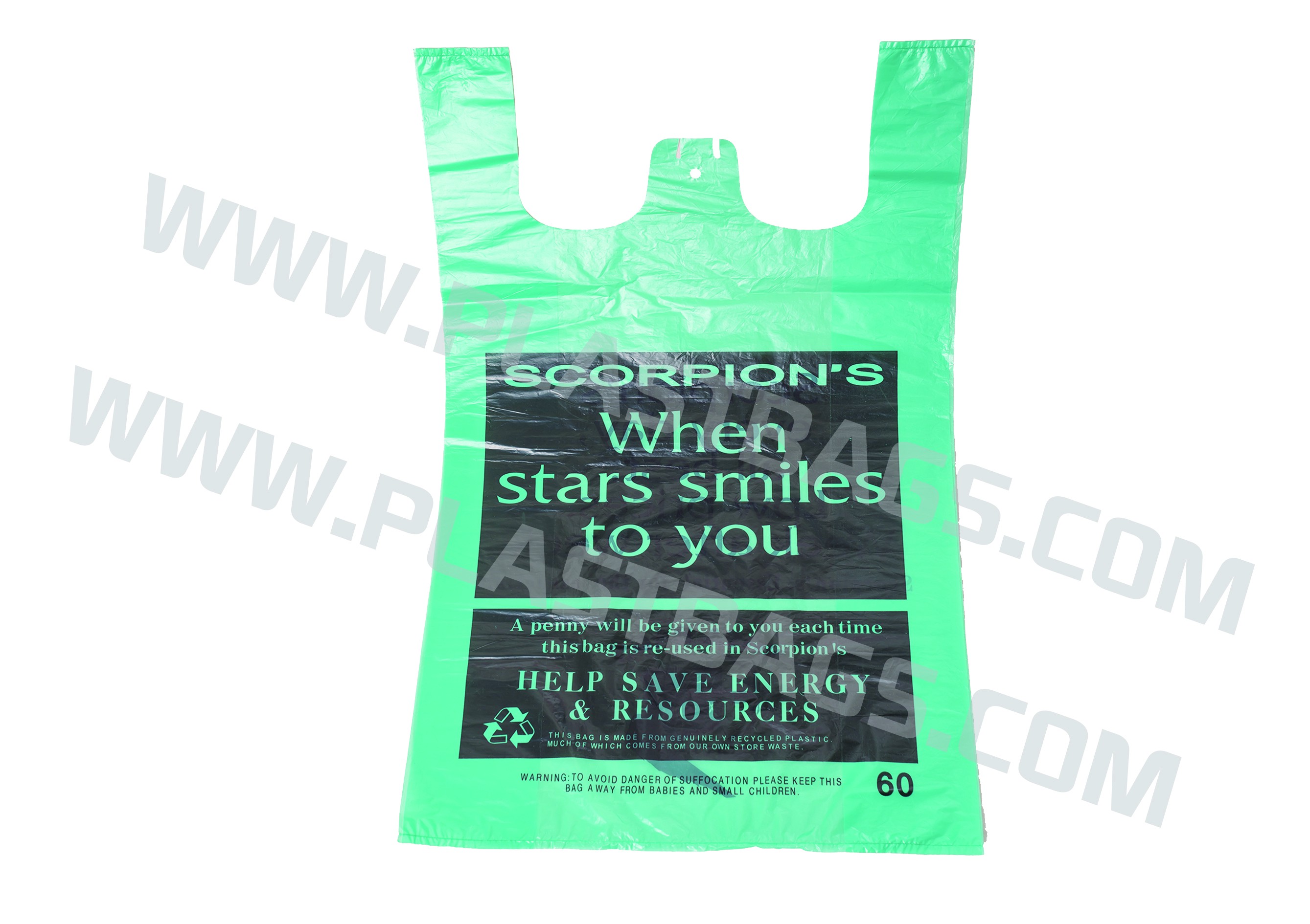 Supermarket t-shirt bags