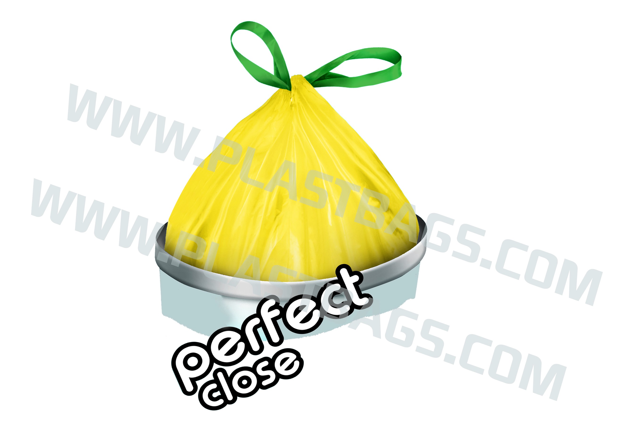 Drawstring bags perforated on roll