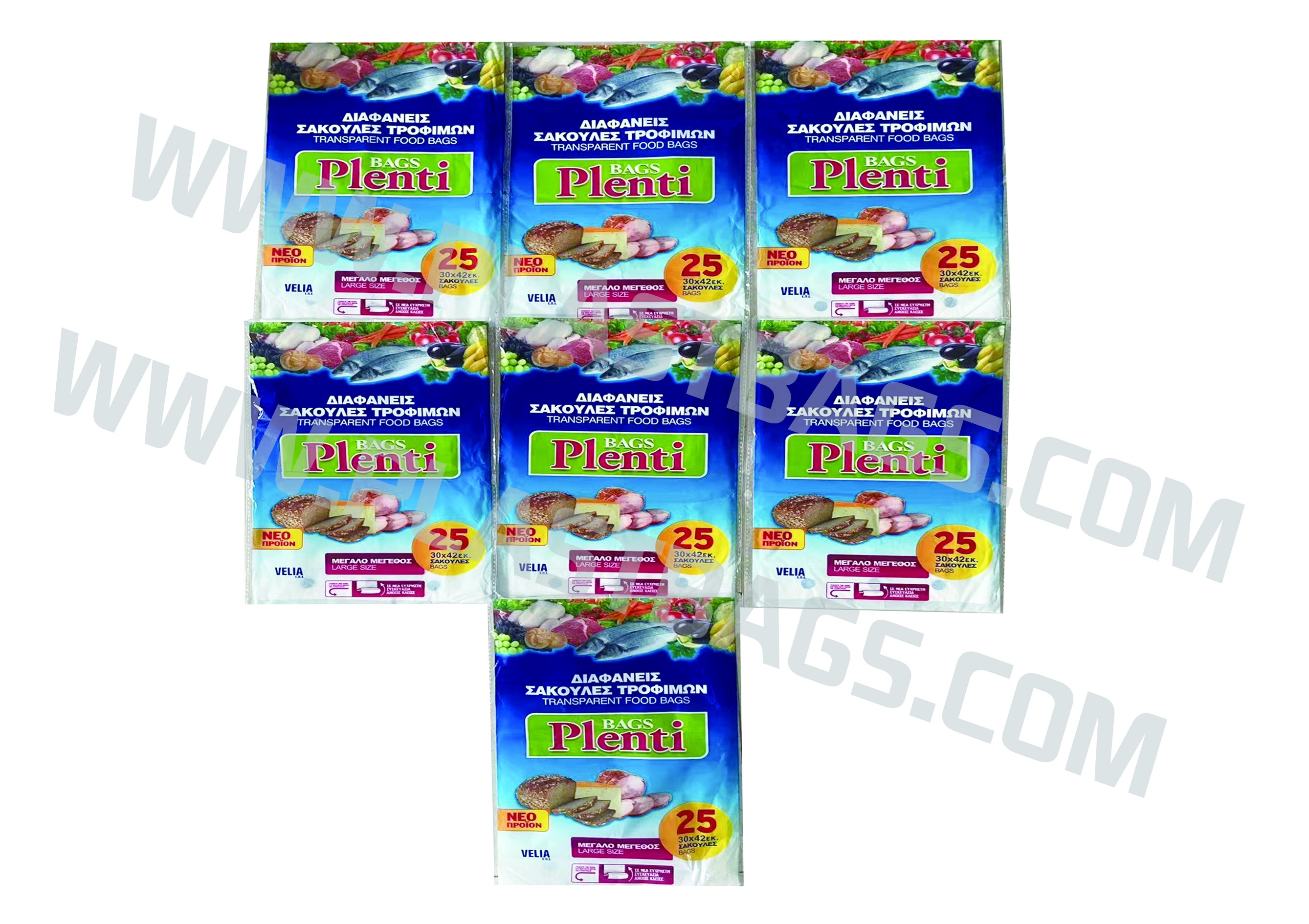 FOOD BAGS WITH BLOCK HEADER