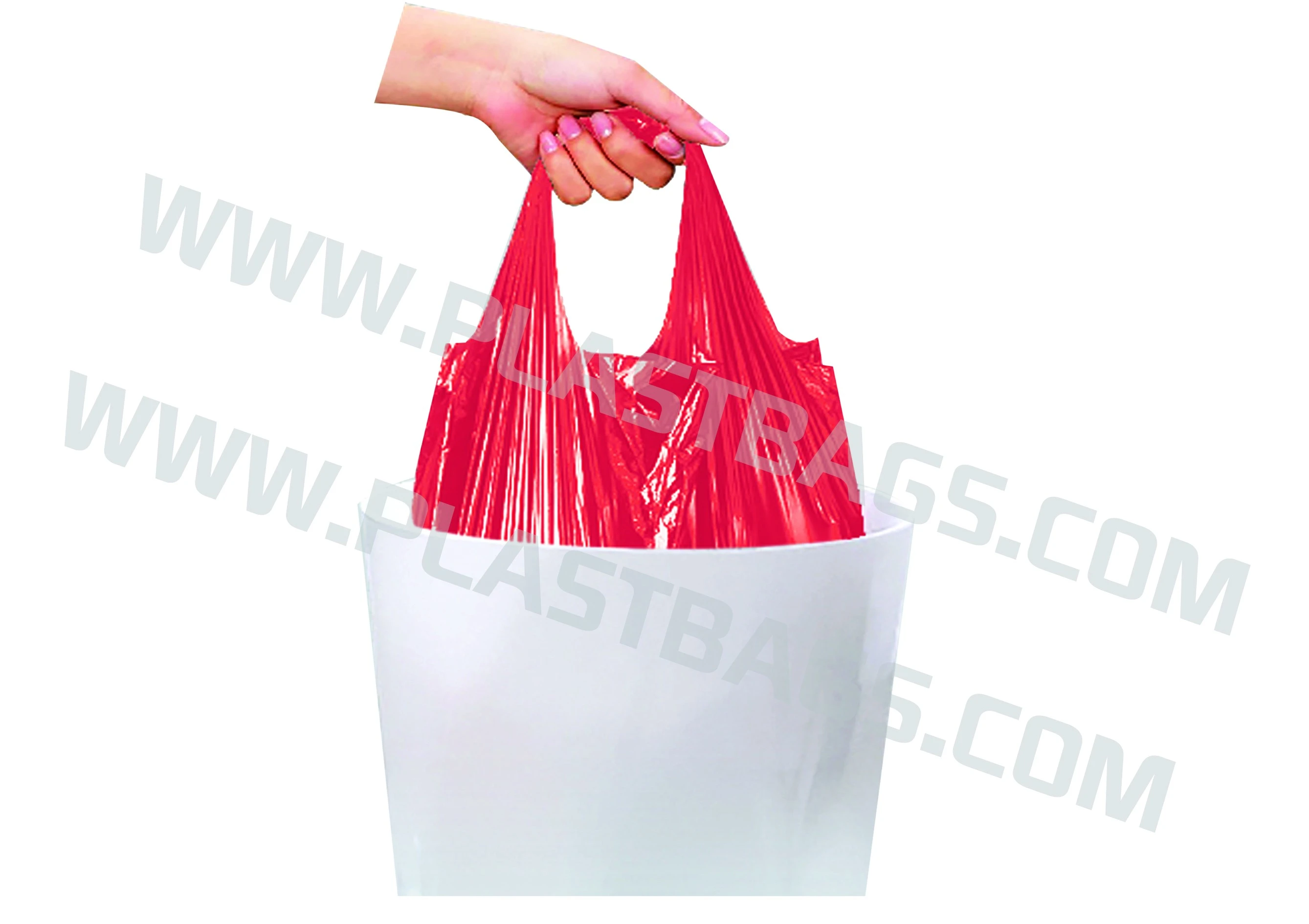 Tie Handle(T-shirt) Garbage bags on rolls