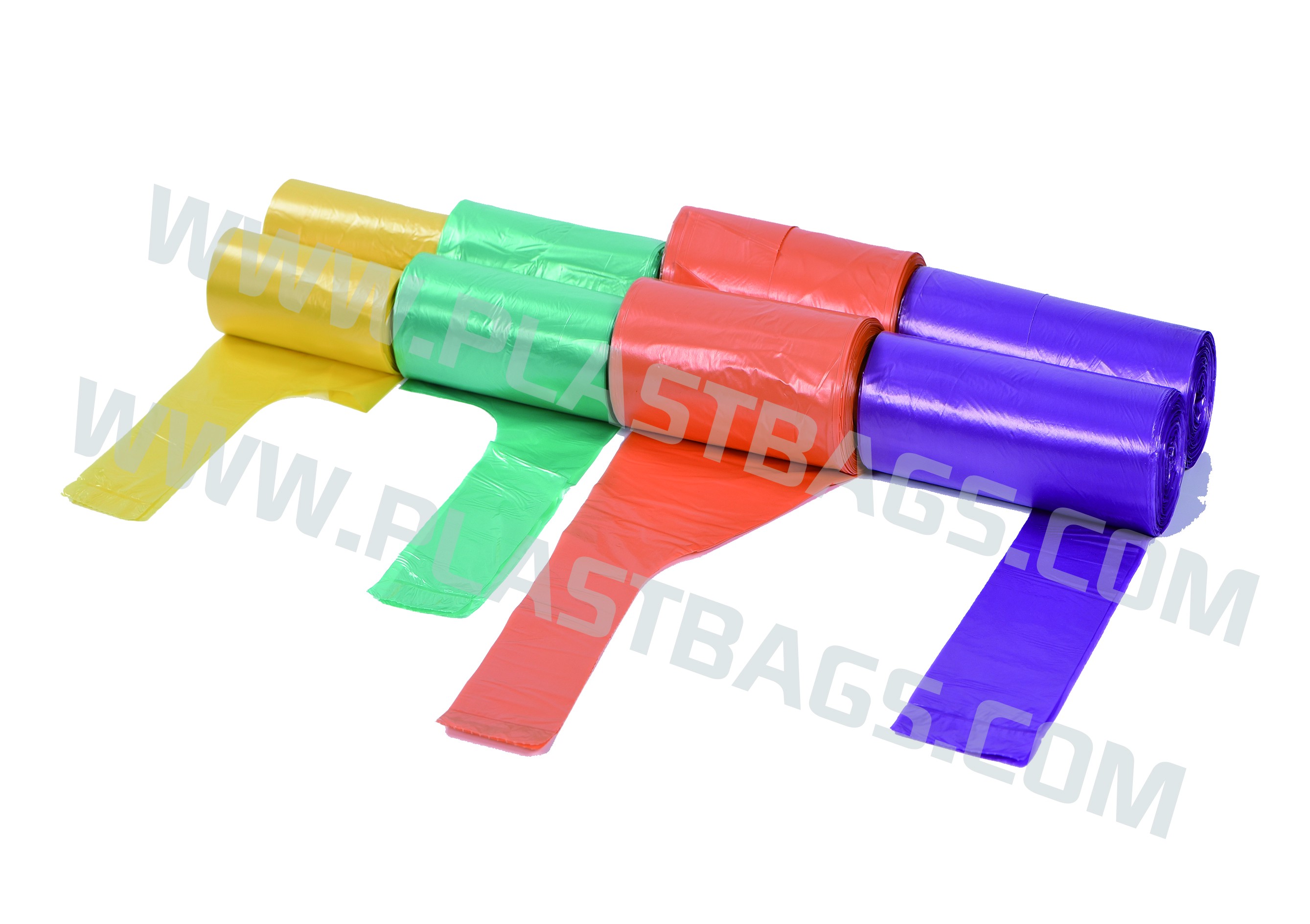 Tie Handle(T-shirt) Garbage bags on rolls