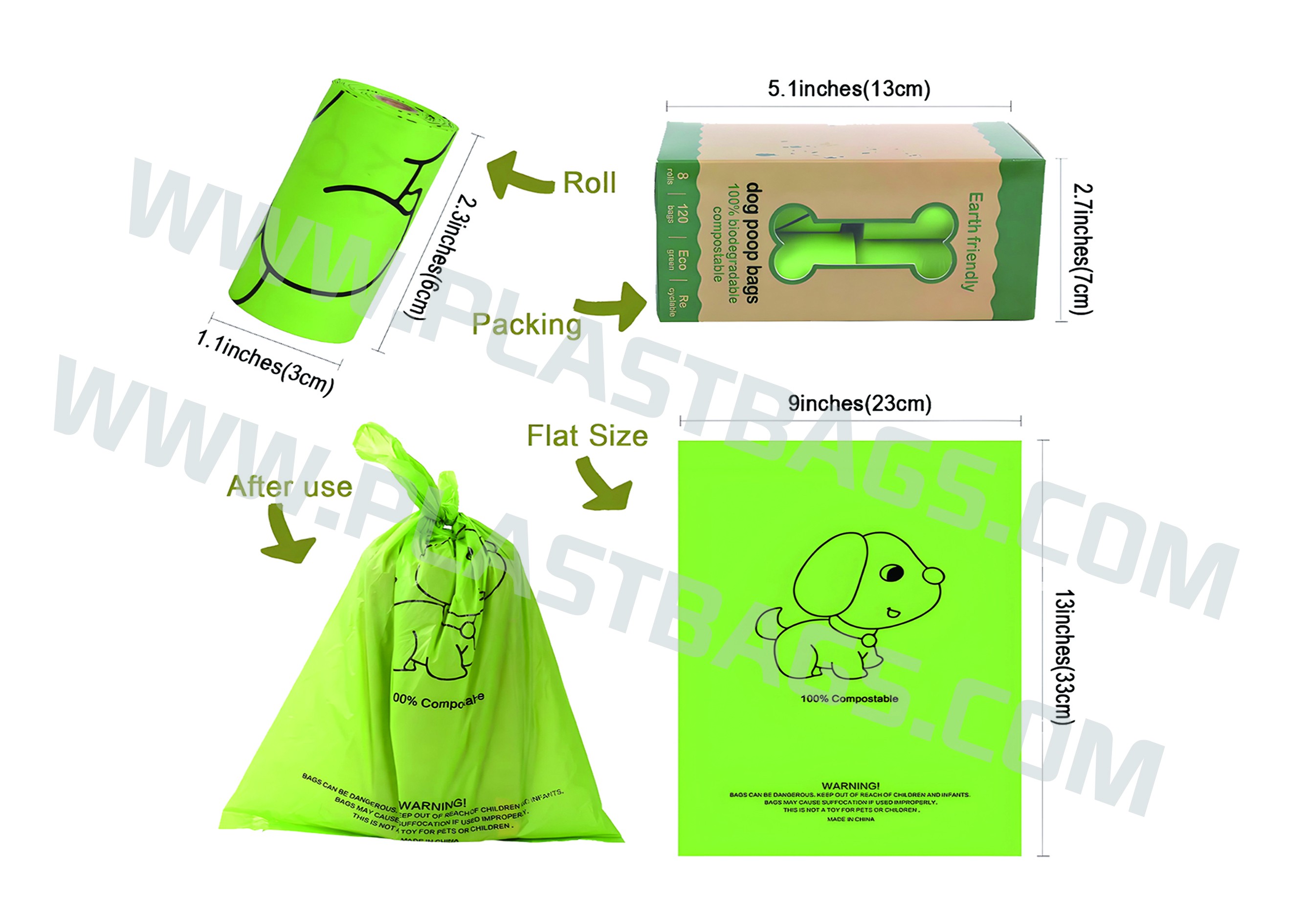 Compostable Doggy pet bags
