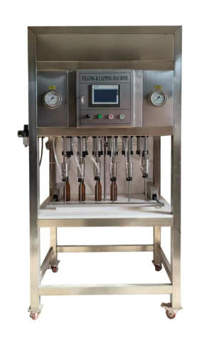 Riempitrice e tappatrice a 6 teste
