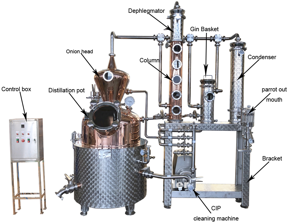 Attrezzatura per distilleria da 200L