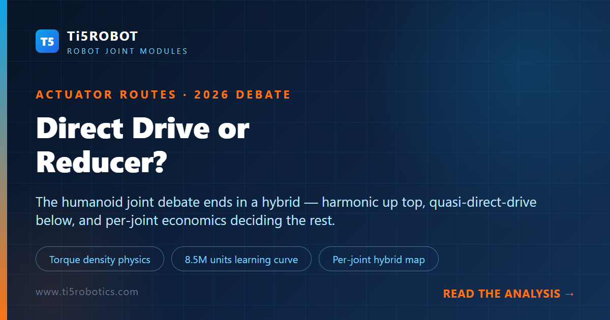 Entraînement direct ou réducteur ? Le débat sur les articulations humanoïdes se conclut par une solution hybride