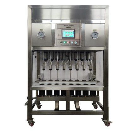 8-kops tegendrukflessenvuller en -afsluiter