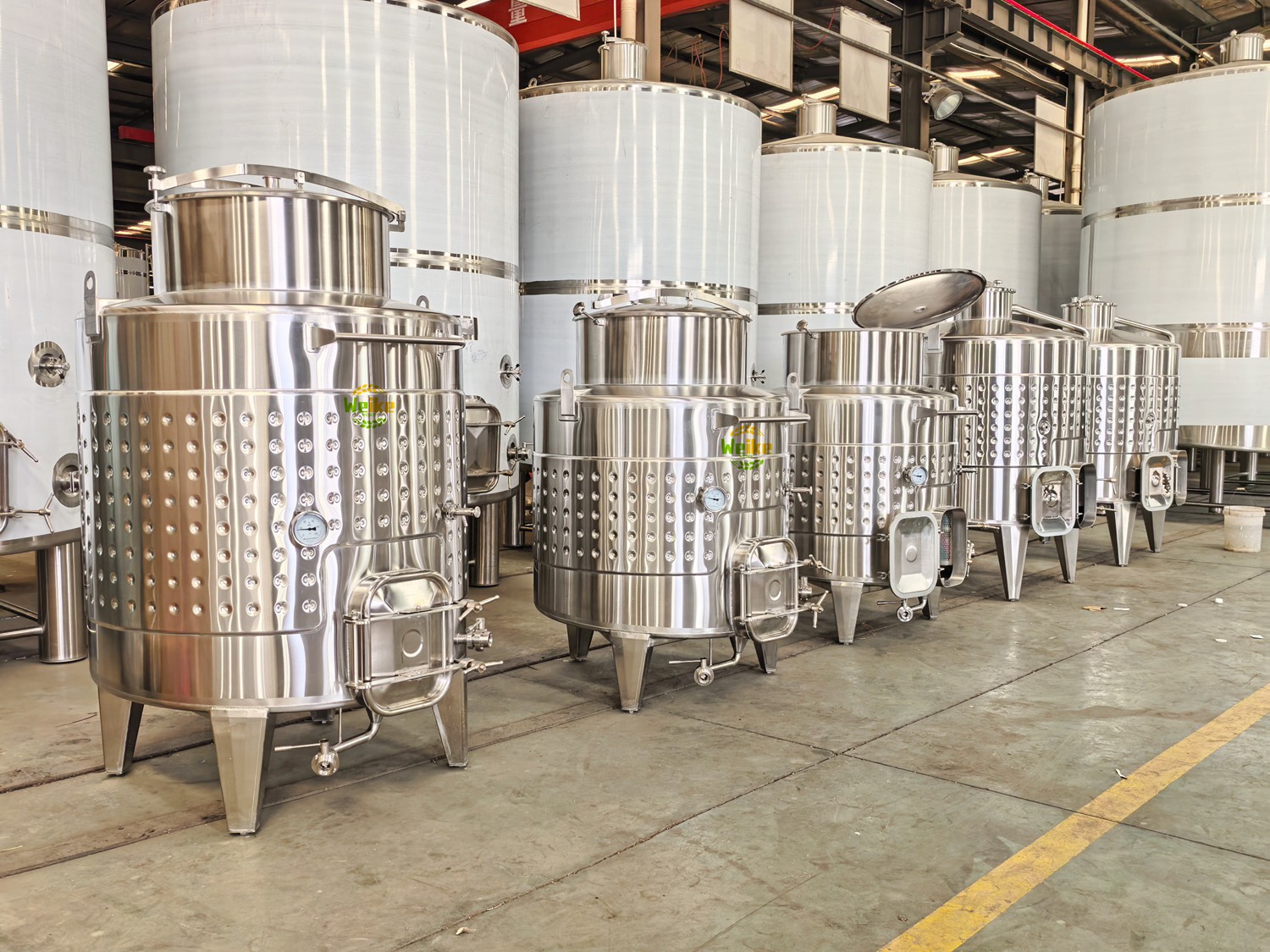 1500L wijnfermentatietank met mantel