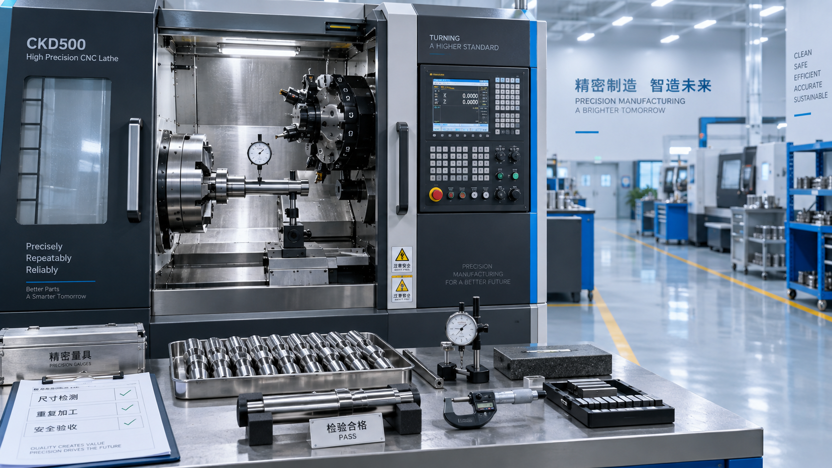 O que deve constar em um teste de aceitação do fornecedor de um torno CNC de bancada inclinada?