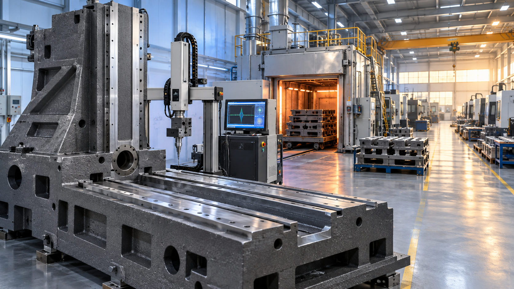 Does a milling machines manufacturer control its own casting quality? Um fabricante de fresadoras controla a qualidade das suas próprias peças fundidas?