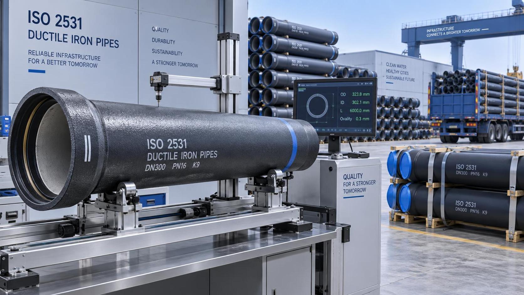 Quando o tubo de ferro dúctil ISO 2531 deve ser amostrado antes do embarque?