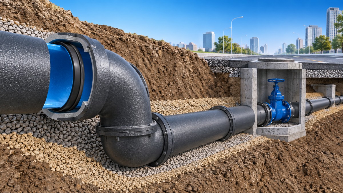 How Ductile Iron Pipe Supports Reliable Municipal Water Distribution Como o tubo de ferro dúctil promove uma distribuição municipal de água confiável
