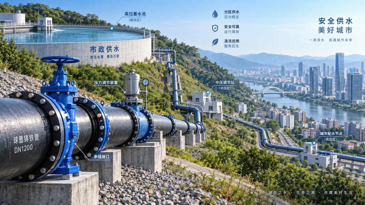 Sizing Ductile Iron Pipe for Municipal Water Demand and Pressure Zones Dimensionamento de Tubos de Ferro Dúctil para Demanda de Água Municipal e Zonas de Pressão