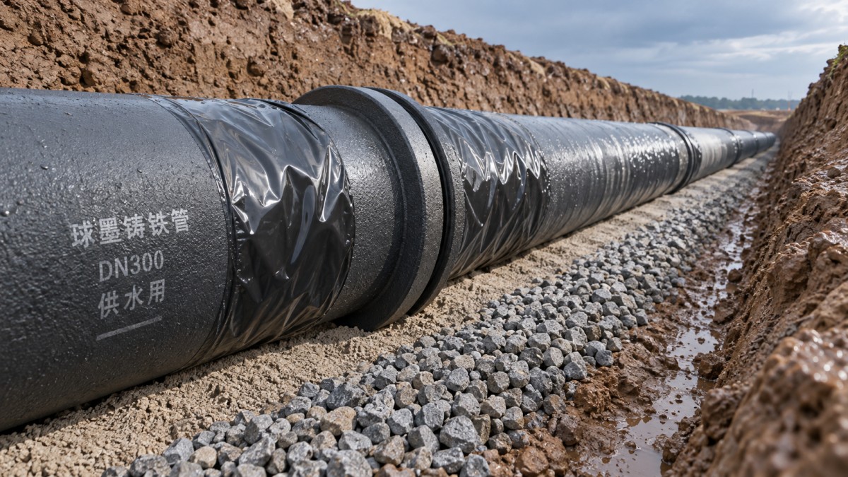 Protecting ductile iron pipe for water supply in corrosive soils Proteção de tubos de ferro fundido dúctil para abastecimento de água em solos corrosivos