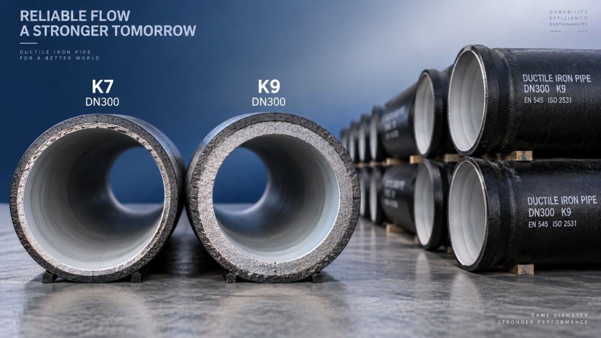 What drives the K9 ductile iron pipe price premium over K7? Waardoor is de prijs van K9-buizen van nodulair gietijzer hoger dan die van K7?