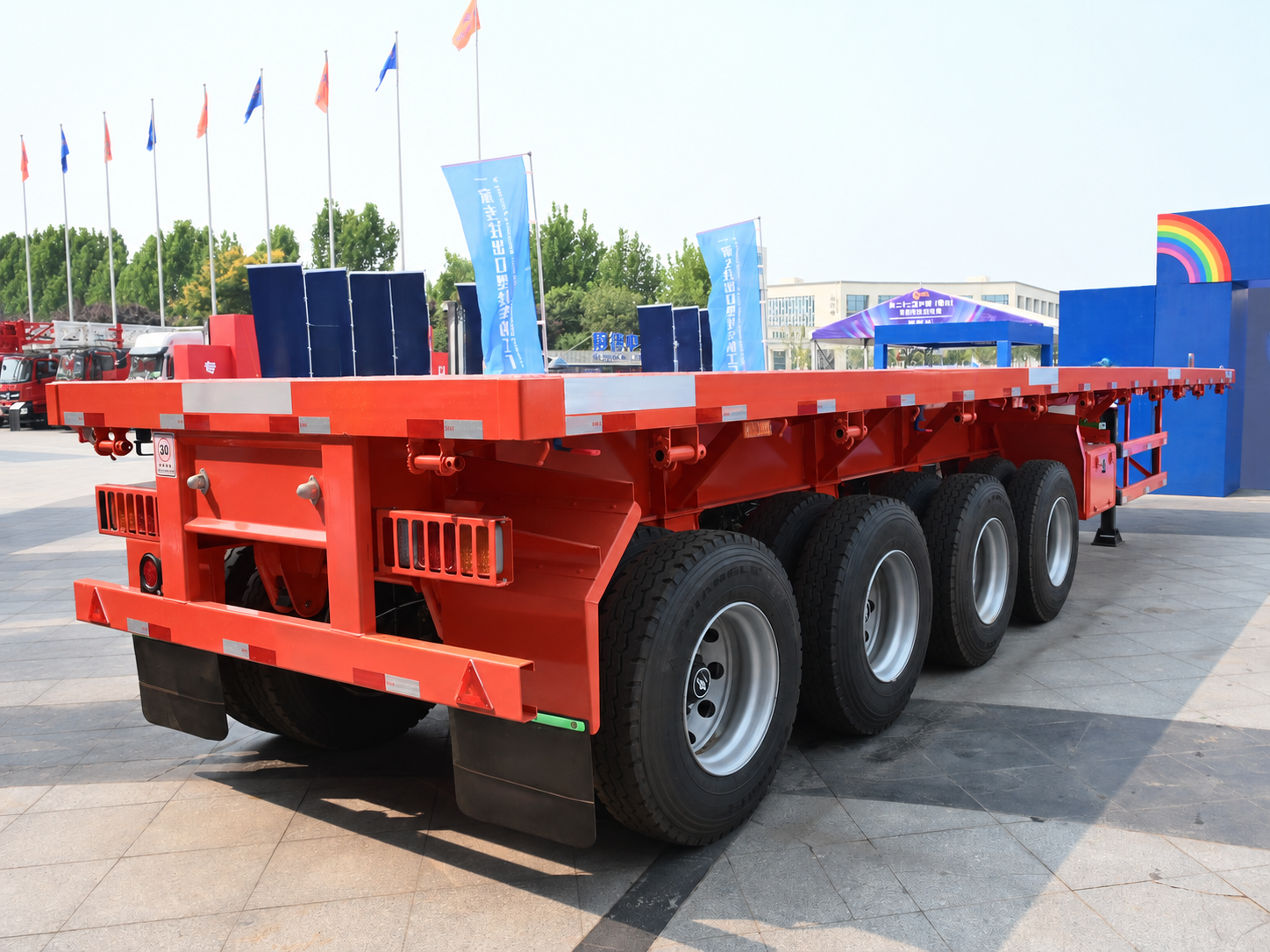 40ft 4-Achs-Container-Flachbett-Sattelauflieger