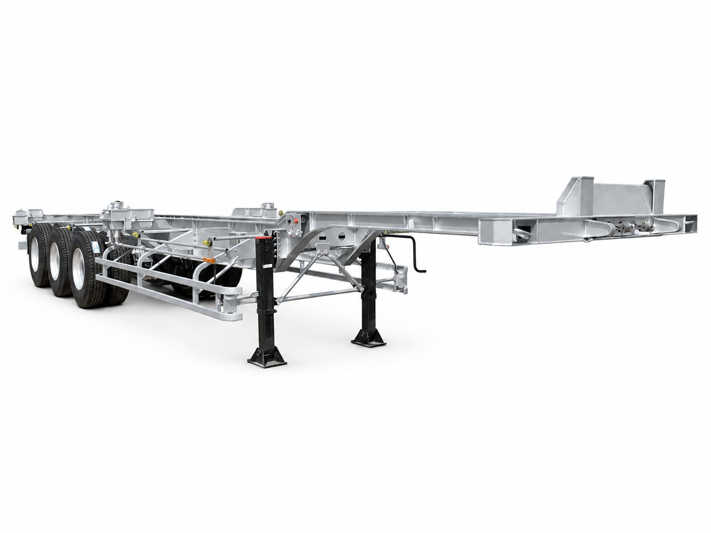 45ft 3-Achs-Containerchassis-Sattelauflieger mit Schwanenhals