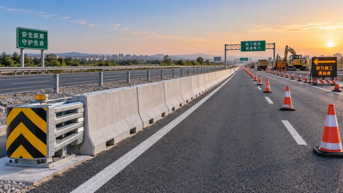 Barreiras Jersey para Zonas de Obras: Regras de Posicionamento para Evitar a Intrusão de Veículos