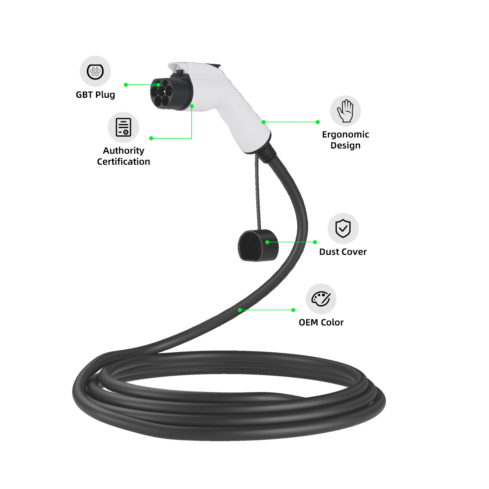 G1.0 GBT إلى طرف مفتوح كابل EV