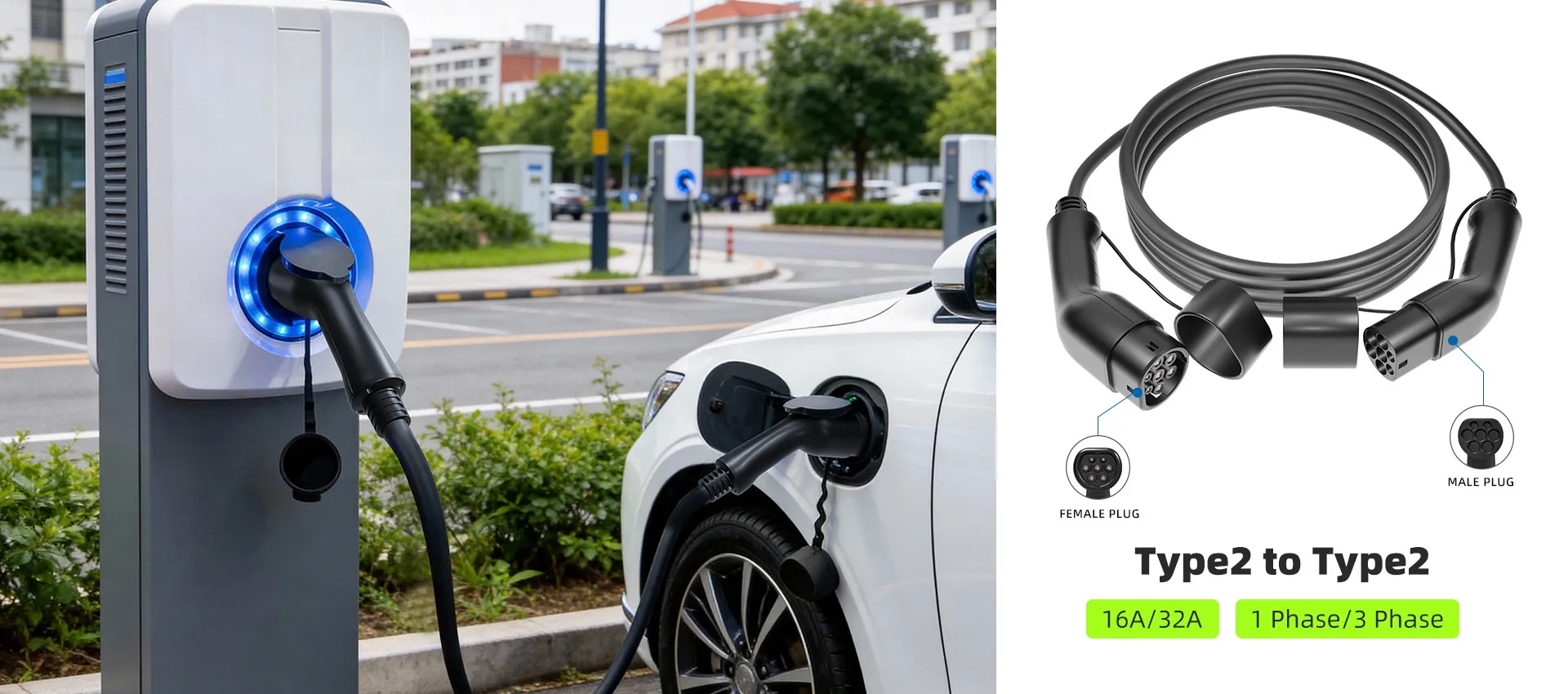 كيف تعزز خيارات كابل الشحن المخصص من Type 2 إلى Type 2 هوية علامتك التجارية في مجال EV